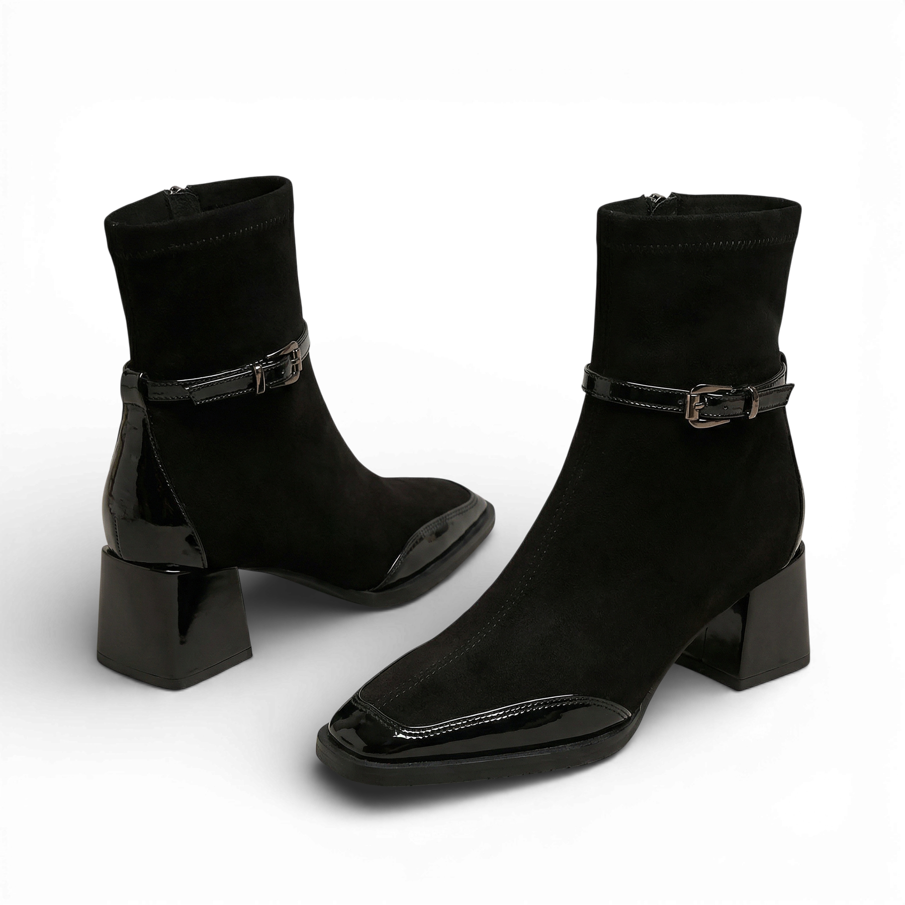 Isa | Elegante Suede Støvler med Medium Hæl