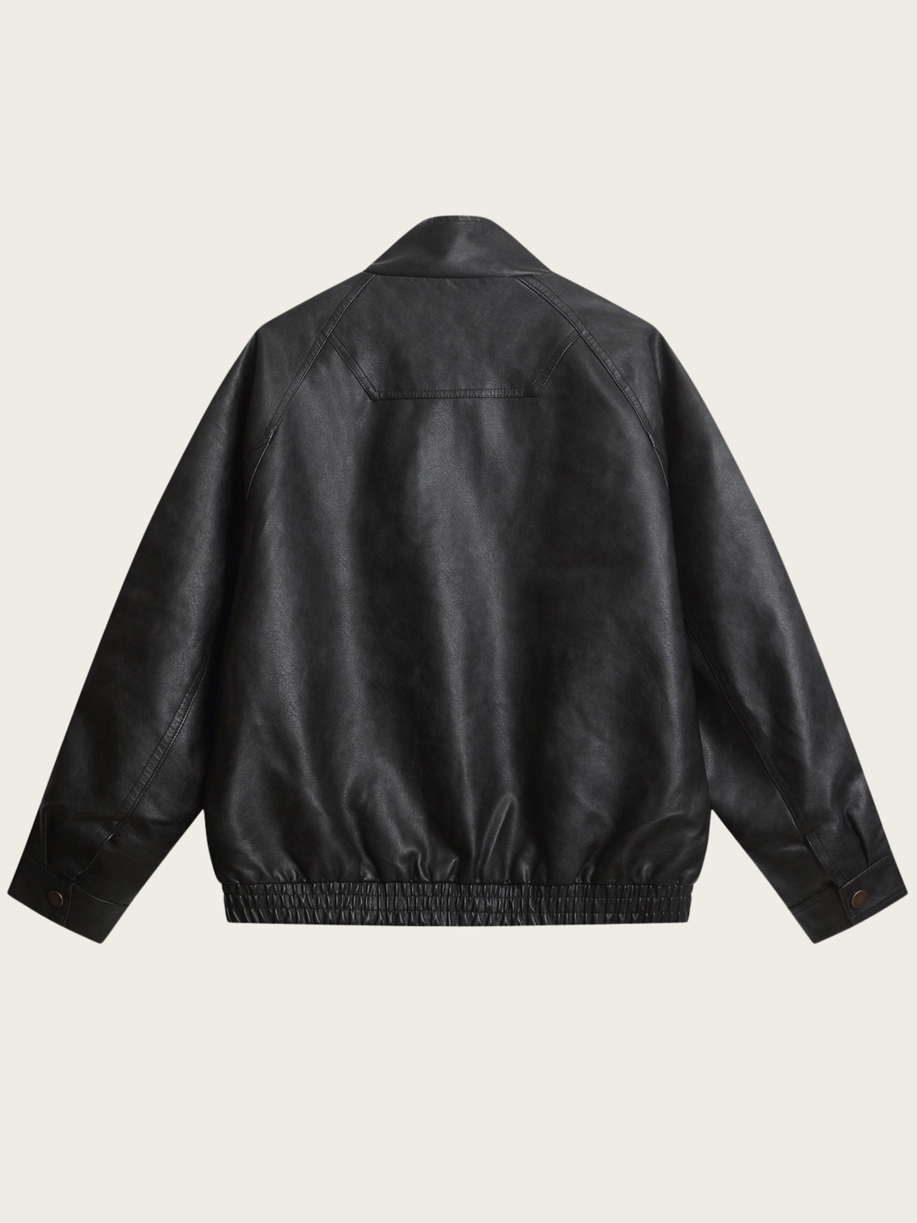 Vester | Jakke i Imiteret Skind Med Slidt Look