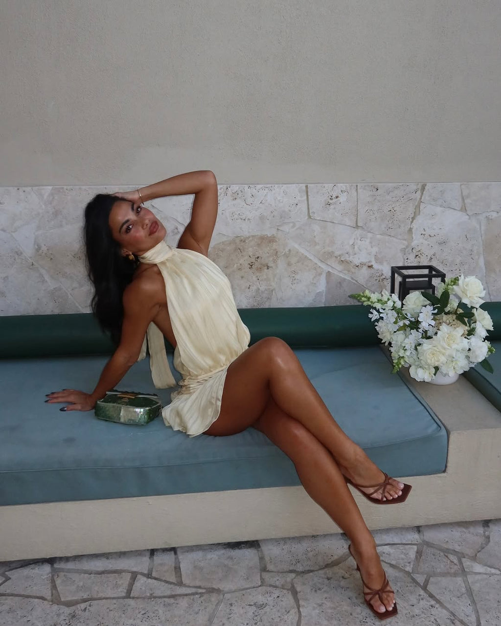 Gianna | Halter Lace Mini Dress