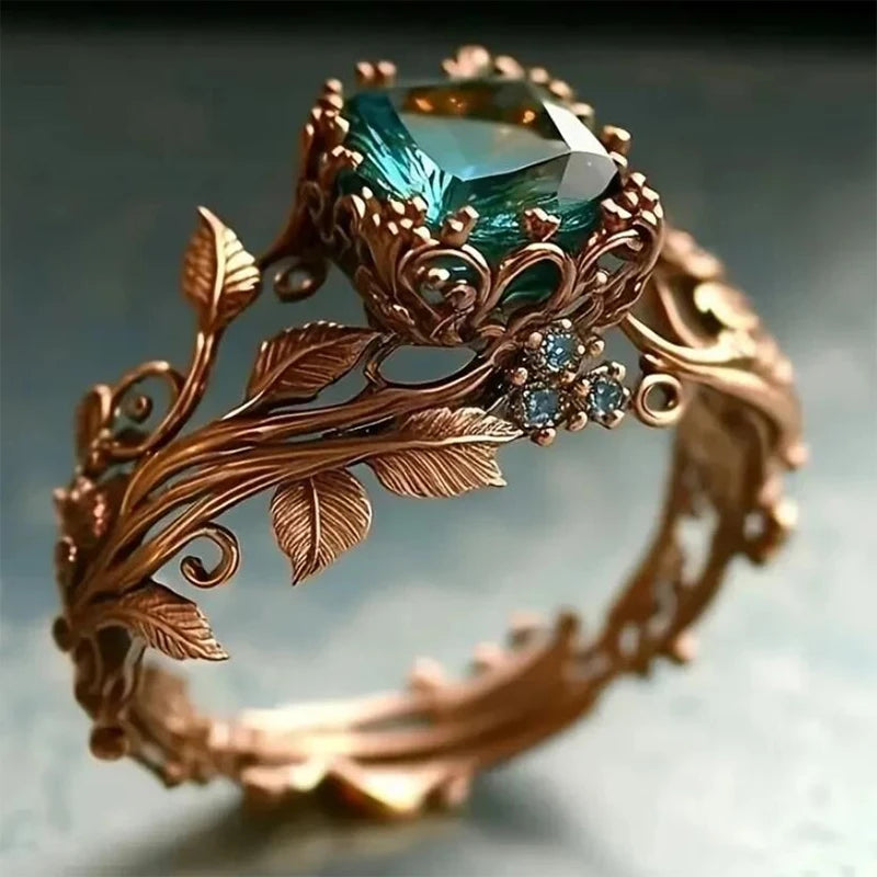 Mila | Naturlig Grøn Krystalring