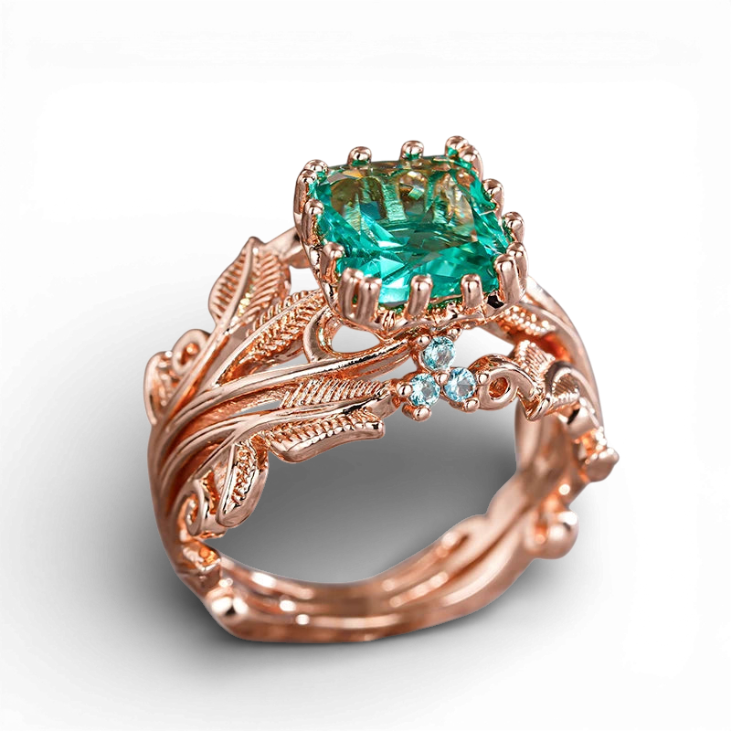 Mila | Naturlig Grøn Krystalring