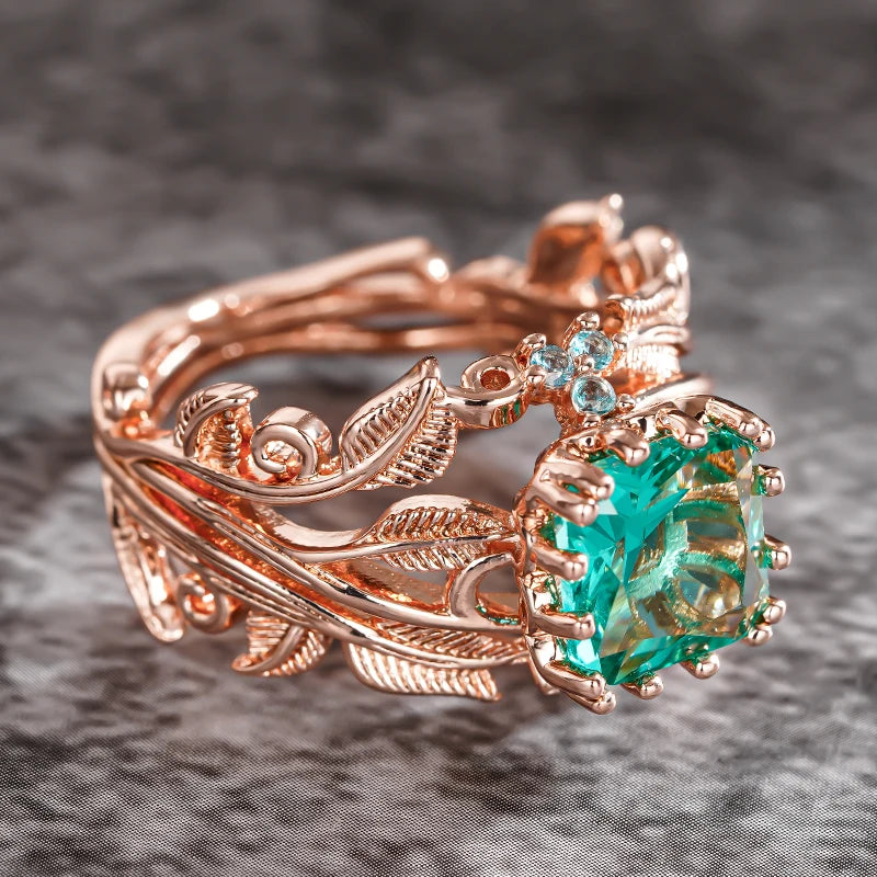 Mila | Naturlig Grøn Krystalring