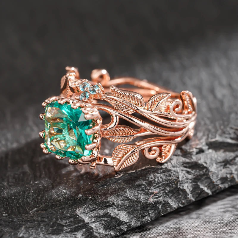 Mila | Naturlig Grøn Krystalring