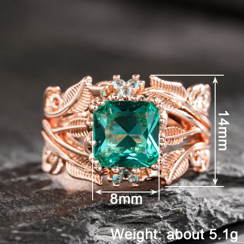 Mila | Naturlig Grøn Krystalring