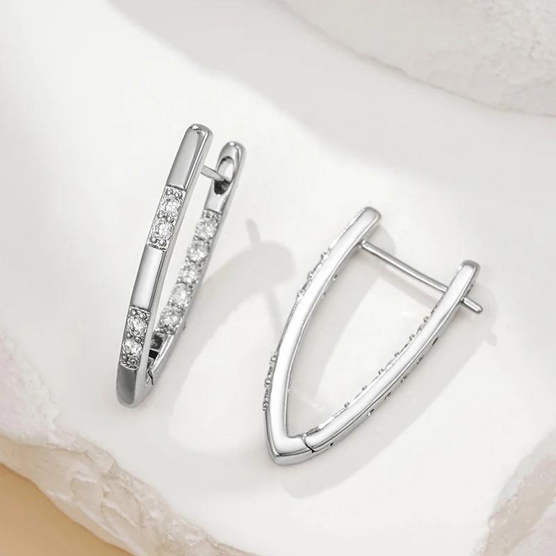 Sofistikerede Øreringe med Zirkoniasten