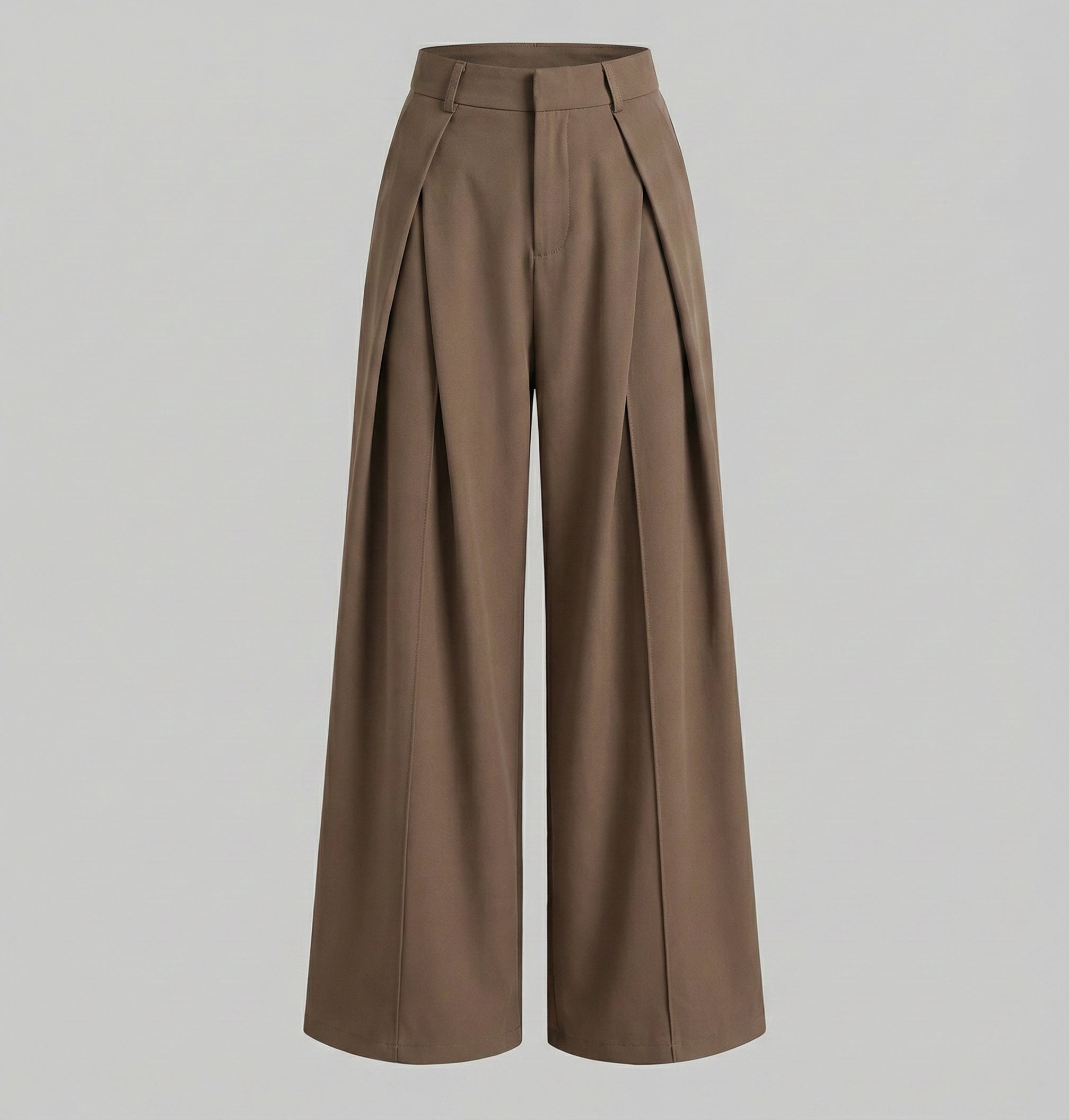 Plated wide legs pants