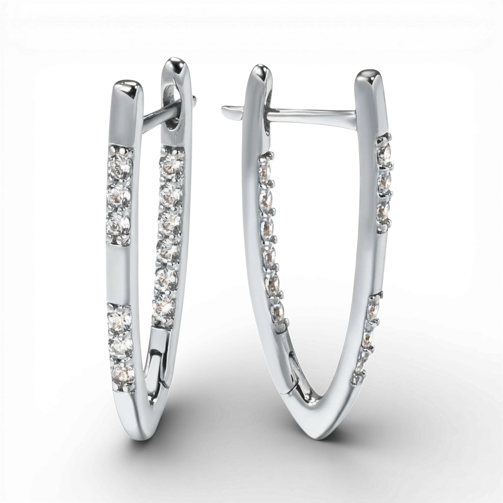 Sofistikerede Øreringe med Zirkoniasten