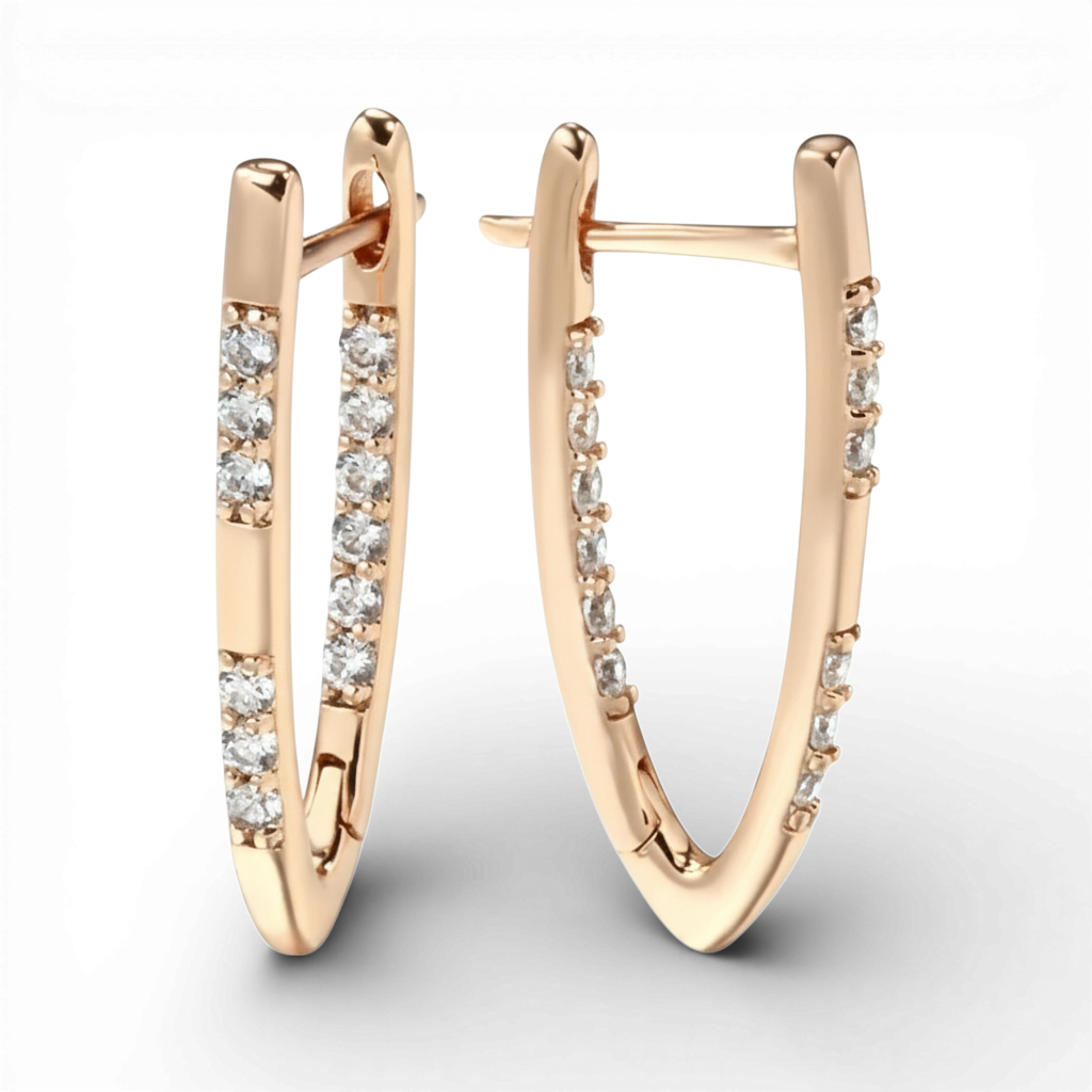 Sofistikerede Øreringe med Zirkoniasten