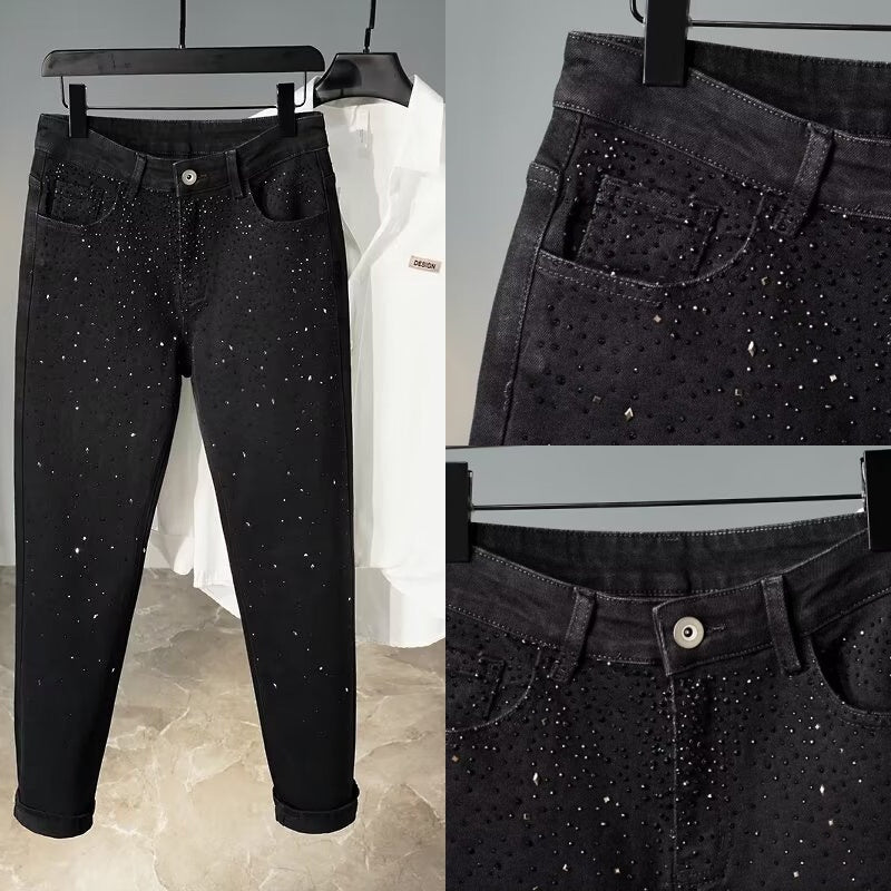Hayden Ailani™ | Slim-Fit Jeans with High Waist and Rhinestones