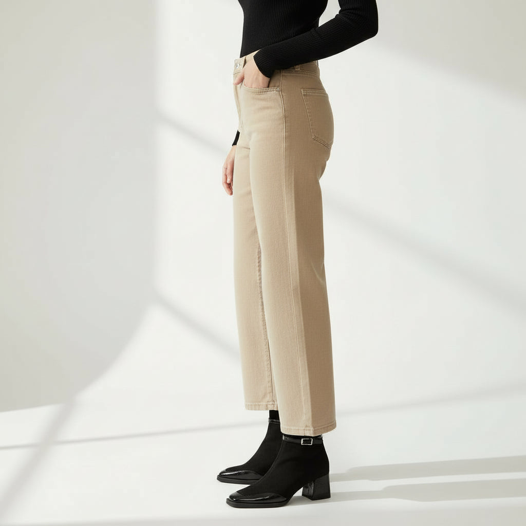 Isa | Elegante Suede Støvler med Medium Hæl