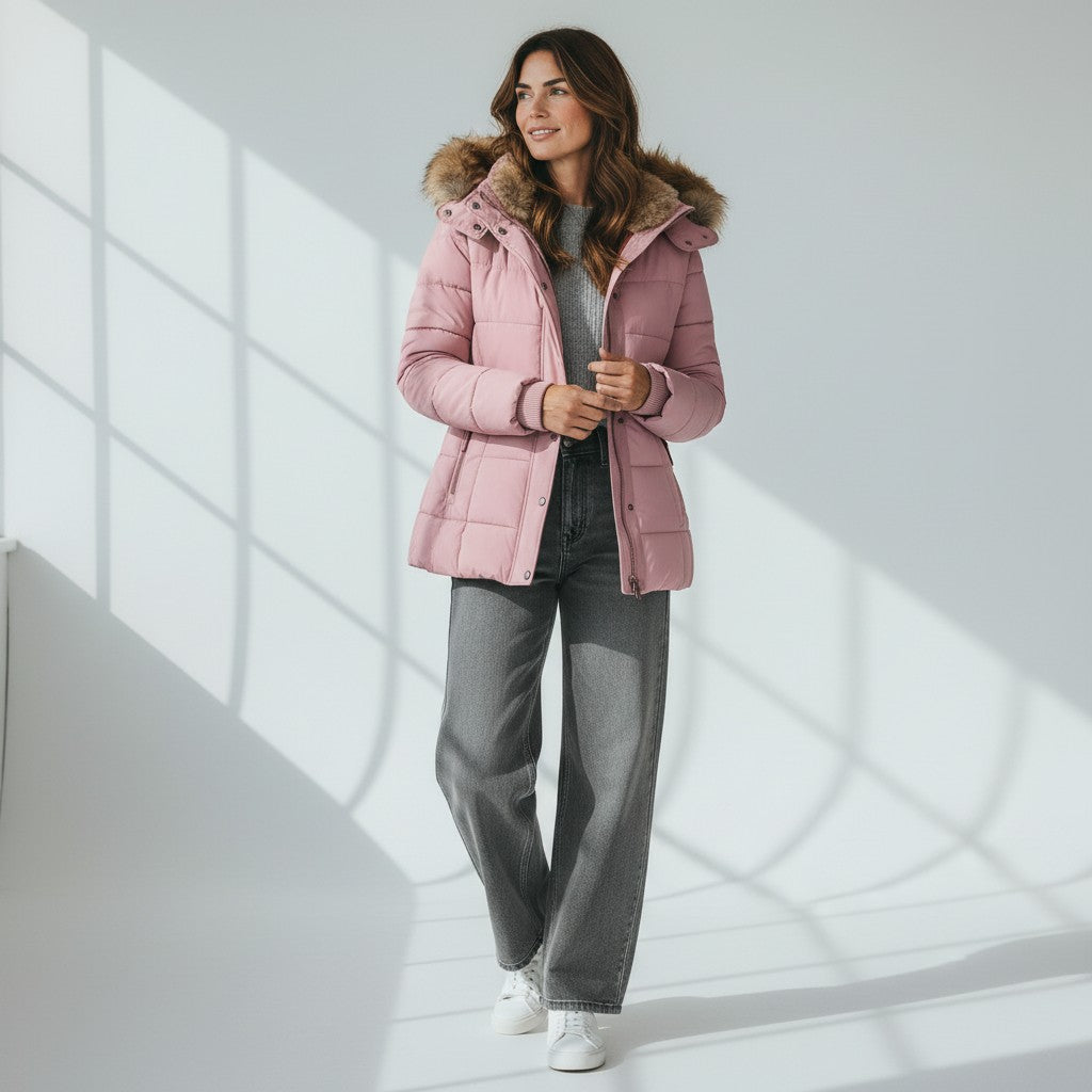 Mia | Vinterjakke med hætte