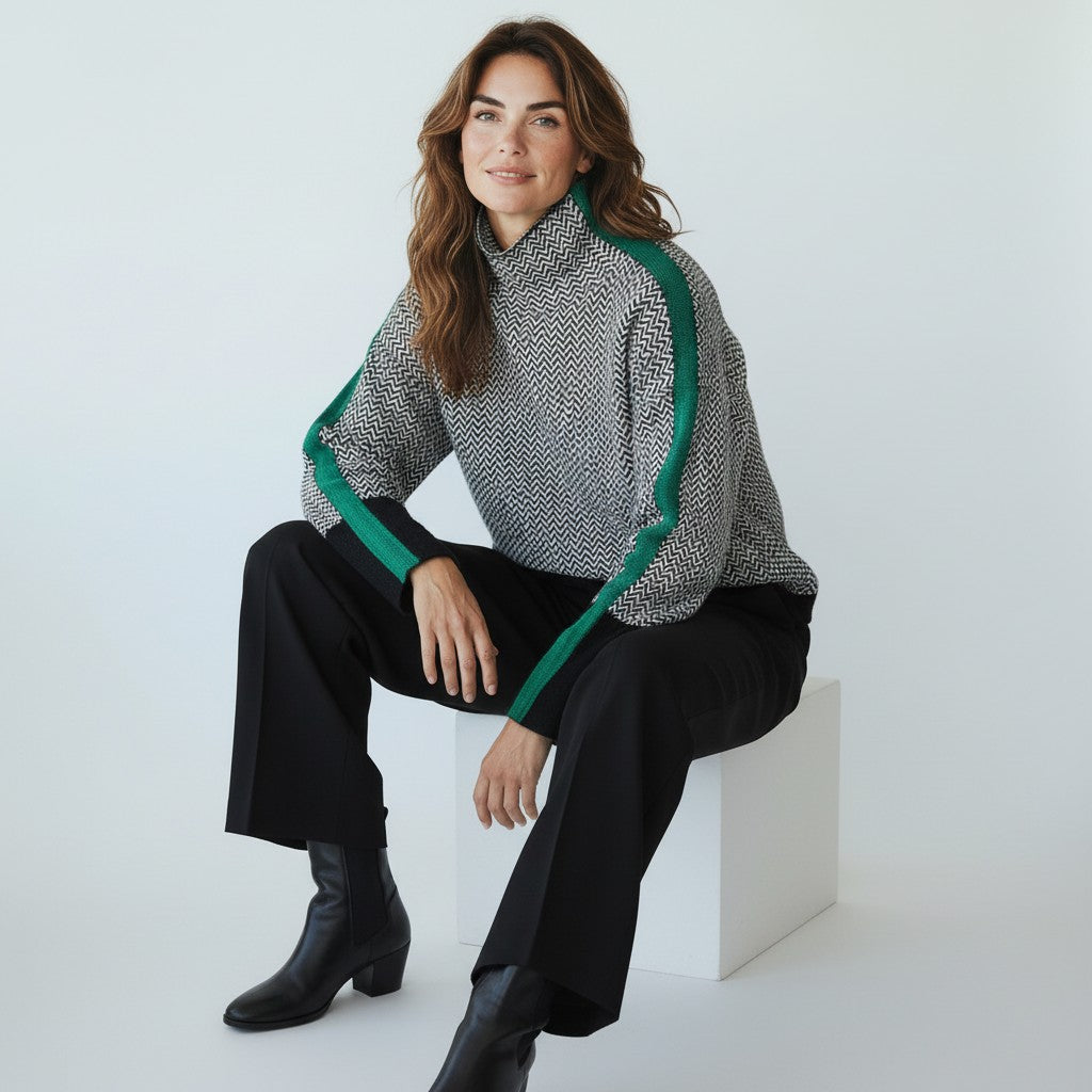 Nora | Sweater med høj hals