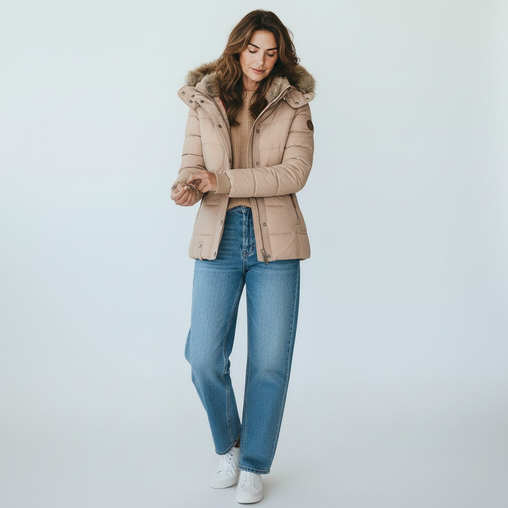 Mia | Vinterjakke med hætte